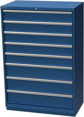 LISTA - 8 Drawer, Modular Storage Cabinet - Steel, 40-1/4" Wide x 22-1/2" Deep x 59-1/2" High, Blue - Americas Industrial Supply