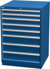LISTA - 8 Drawer, Modular Storage Cabinet - Steel, 28-1/4" Wide x 28-1/2" Deep x 41-3/4" High, Blue - Americas Industrial Supply