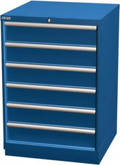 LISTA - 6 Drawer, Modular Storage Cabinet - Steel, 28-1/4" Wide x 28-1/2" Deep x 41-3/4" High, Blue - Americas Industrial Supply