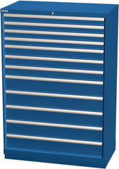 LISTA - 12 Drawer, Modular Storage Cabinet - Steel, 40-1/4" Wide x 22-1/2" Deep x 59-1/2" High, Blue - Americas Industrial Supply