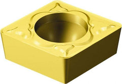 Sandvik Coromant - CCMT21.51 MM Grade 2015 Carbide Turning Insert - TiCN/AI2O3/TiN Finish, 80° Diamond, 1/4" Inscr Circle, 3/32" Thick, 1/64" Corner Radius - Americas Industrial Supply