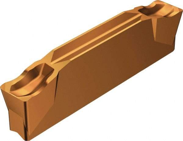 Sandvik Coromant - R123x2H CR 1125 Grade, 0.1575" Cutting Width, Carbide Cutoff Insert - 5° Right Hand Lead Angle, 0.0118" Cnr Rad, TiAlN Coated - Americas Industrial Supply