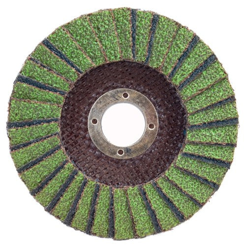 5″ × 1/4″ × 7/8″ Neon R766 Flap Disc Type 27 Flat 36 Grit - Americas Industrial Supply