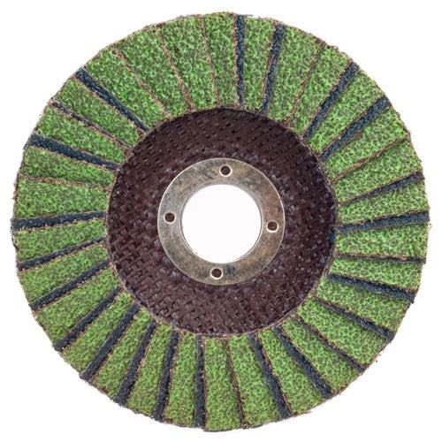 5″ × 1/4″ × 7/8″ Neon R766 Flap Disc Type 27 Flat 40 Grit - Americas Industrial Supply