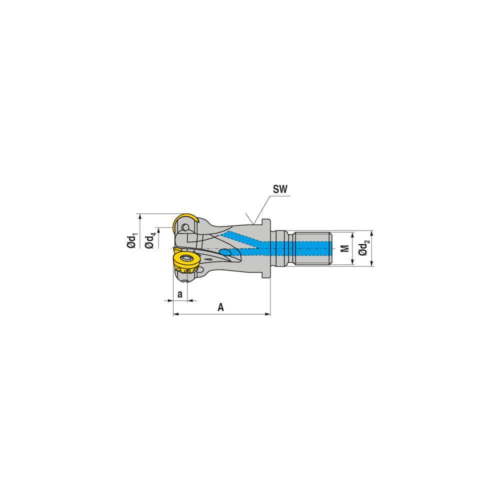 Indexable Copy End Mills; Maximum Depth Of Cut: 4.00 mm; Shank Type: Modular; Toolholder Style: G251; Shank Diameter (Inch): 10.5000; Shank Diameter (mm): 10.5000; Maximum Ramping Angle: 20  ™; Compatible Insert Style: RDHX; Compatible Insert Size Code: R