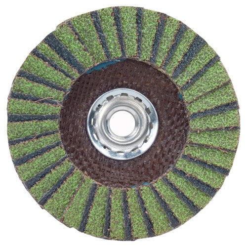 ‎6″ × 1/4″ × 5/8″-11 Neon R766 Flap Disc Type 27 Flat 40 Grit - Americas Industrial Supply