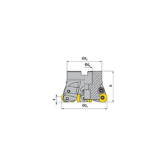 Indexable Copy Face Mills; Maximum Depth Of Cut: 5.20 mm; Compatible Insert Size Code: RD.X 1604..; Arbor Hole Diameter (mm): 40.00; Maximum Ramping Angle: 2.4  ™; Overall Height (mm): 53.00 mm; Series: R1007A-16; Number of Cutter Inserts: 8; Cutter Style