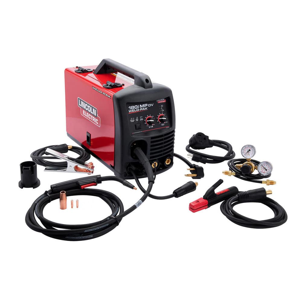 Multi-Process Welders; Welding Processes: ARC; FCAW; TIG; MIG; Phase: 1; Input Amperage: 115; 230; Output Amperage: 30-180A MIG, 10-165DC TIG, 25-160A Stick; Frequency (Hz): 50/60; Wire Size Range: 0.025-0.120; Duty Cycle: 165A/22V/30% MIG, 165A/16.6V/30%