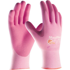 ‎34-8264/L MaxiFlex Seamless Knits - MaxiFlex Active - 15G Pink Nylon/ Lycra Shell - Pink Foam Nitrile - Exact Industrial Supply