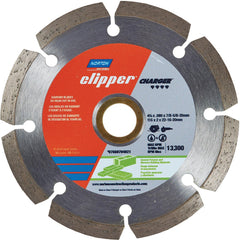 Wet & Dry Cut Saw Blade: 8″ Dia, 7/8 & 5/8″ Arbor Hole, 0.09″ Kerf Width, 14 Teeth High Speed Steel Teeth, Use on Masonry, Standard Arbor