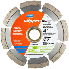 Wet & Dry Cut Saw Blade: 4″ Dia, 7/8″ Arbor Hole, 0.08″ Kerf Width, 8 Teeth High Speed Steel Teeth, Use on Masonry, Standard Arbor