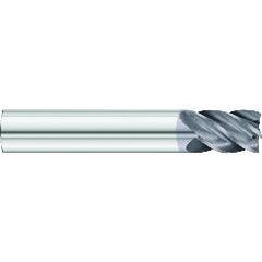 1/2 x 1/2 x 5/8 x 6 OAL .060 C/R 5 Flute Necked Carbide End Mill - Round Shank-AlCrN Coated - Americas Industrial Supply
