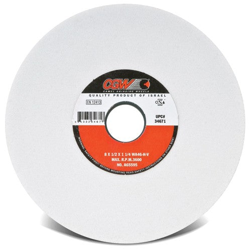 7″ × 1/4″ × 1 1/4″ - WA120 KV - T1 - White Grinding Wheel - Americas Industrial Supply