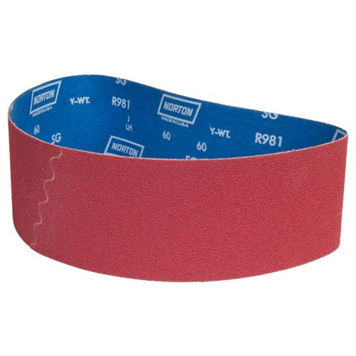 4″ × 36″ SG R981 Narrow Belt 60 Grit Ceramic Aluminum Oxide - Americas Industrial Supply