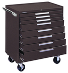 8-Drawer Roller Cabinet w/ball bearing Dwr slides - 40'' x 20'' x 34'' Brown - Americas Industrial Supply