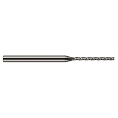 Miniature End Mills - Long Flute - 0.0500″ Cutter Diameter × 0.4000″ Length of Cut Carbide Square End Mill, 3 Flutes