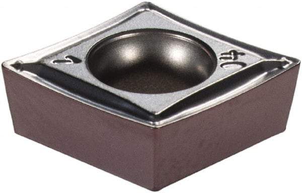 Iscar - CCMT3-1 SM Grade IC806 Carbide Turning Insert - TiN/TiAlN Finish, 80° Diamond, 3/8" Inscr Circle, 5/32" Thick, 1/64" Corner Radius - Americas Industrial Supply