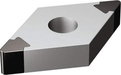 Sandvik Coromant - DNGA431 Grade 7025 CBN Turning Insert - TiN Finish, 55° Parallelogram, 1/2" Inscr Circle, 3/16" Thick, 1/64" Corner Radius - Americas Industrial Supply