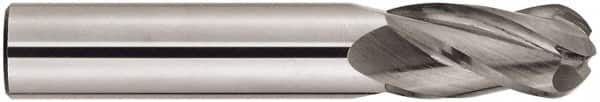 Niagara Cutter - 5/8" Diam, 2" LOC, 4 Flute Solid Carbide Ball End Mill - TiAlN Finish, Single End, 6" OAL, 5/8" Shank Diam, Spiral Flute - Americas Industrial Supply