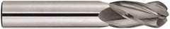 Niagara Cutter - 1" Diam, 4" LOC, 4 Flute Solid Carbide Ball End Mill - TiAlN Finish, Single End, 7" OAL, 1" Shank Diam, Spiral Flute - Americas Industrial Supply