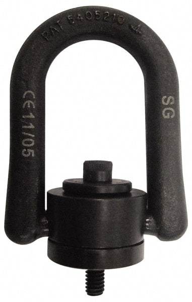 CM - 4,000 Lbs. Load Capacity, 3-1/2 Inch Wide x 5.31 Inch High x 1 Inch Opening, Extra Duty Hoist Ring - 5/8-11 Thread Size, 1 Inch Thread Length, 3/4 Inch Bail Diameter, 60 Ft./Lbs. Torque Load - Americas Industrial Supply