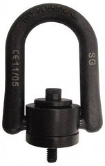 CM - 4,000 Lbs. Load Capacity, 3-1/2 Inch Wide x 5.31 Inch High x 1 Inch Opening, Extra Duty Hoist Ring - 5/8-11 Thread Size, 1 Inch Thread Length, 3/4 Inch Bail Diameter, 60 Ft./Lbs. Torque Load - Americas Industrial Supply