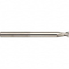 SGS - 12mm, 16mm LOC, 12mm Shank Diam, 150mm OAL, 2 Flute, Solid Carbide Square End Mill - Single End, Uncoated, Spiral Flute, 35° Helix, Centercutting, Right Hand Cut, Right Hand Flute, Series 47ML - Americas Industrial Supply