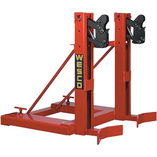 Wesco Industrial Products - 1,000 Lb Load Capacity, 16, 30, 55 & 85 Gal Drum Grab - 33-1/4" Wide x 34" High, Steel Wheels - Americas Industrial Supply