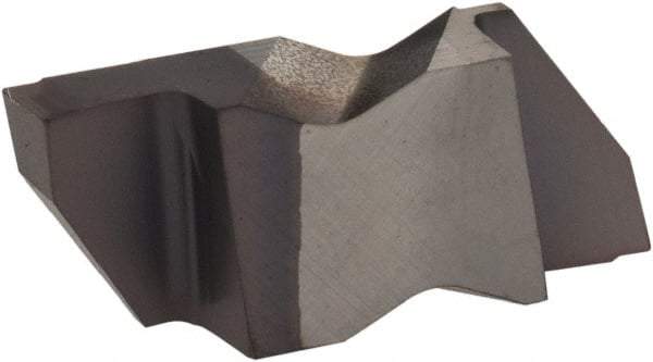 Kennametal - 3125NF K Grade KCU25, 3.18mm Cutting Width Carbide Grooving Insert - 3.81mm Max Depth of Cut, Left Hand, 0.19mm Corner Radius, AlTiN Finish - Americas Industrial Supply