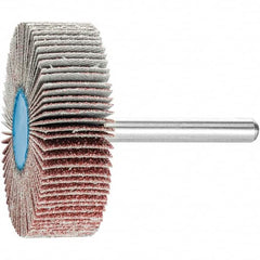 PFERD - 2" Diam x 1/2" Face Width, Aluminum Oxide Coated Mounted Flap Wheel - 1/4" Shank Mount, 60 Grit, 23,000 Max RPM - Americas Industrial Supply