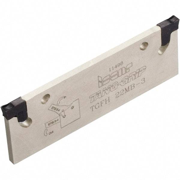 Iscar - 1.65mm Blade Width, 58mm OAL, Neutral Cut, Single End Indexable Cut-Off Blade - 11.5mm Max Depth of Cut, TGFH Blade, Tang-Grip Series - Americas Industrial Supply