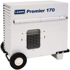 LB White - 170,000 BTU Rating, Ductable Unit Heater - 4,000 Sq Ft Max Heating Area, 100 Lb Capacity, Fuel with Propane - Americas Industrial Supply