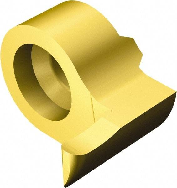 Sandvik Coromant - MB..FAR Grade 1025, 2mm Cutting Width Carbide Grooving Insert - 5mm Max Depth of Cut, Right Hand, 1mm Corner Radius, TiAlN/TiN Finish - Americas Industrial Supply