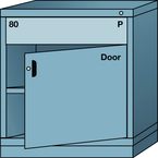 Bench-Standard Cabinet - 1 Drawer - Base Shelf - Adjustable Shelf - Lockable Swing Door - 30 x 28-1/4 x 33-1/4" - Multiple Drawer Access - Americas Industrial Supply