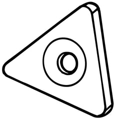 Sandvik Coromant - 1/2" Inscribed Circle, Toolholder Shim for Indexables - 3/16" Thick, 5322 320 Shim Style, Positive Rake, Right Hand Cut - Americas Industrial Supply