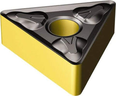 Sandvik Coromant - TNMG332 XM Grade 2220 Carbide Turning Insert - TiCN/AI2O3/TiN Finish, 60° Triangle, 3/8" Inscr Circle, 3/16" Thick, 1/32" Corner Radius - Americas Industrial Supply