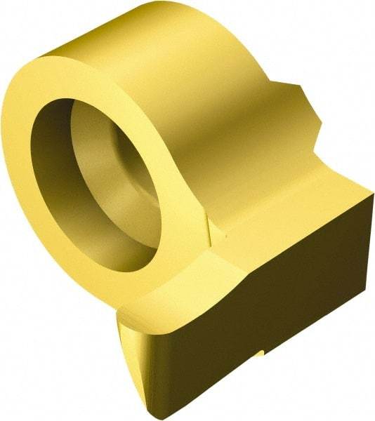 Sandvik Coromant - MB..FBR Grade 1025, 2mm Cutting Width Carbide Grooving Insert - 5mm Max Depth of Cut, Right Hand, 1mm Corner Radius, TiAlN/TiN Finish - Americas Industrial Supply