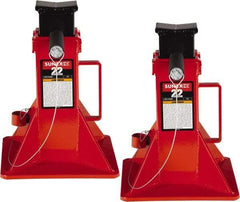 Sunex Tools - 22 Ton Load Capacity Ratcheting Jack Stand - 11-13/16 to 19-3/4" High, 10" Base Width, 2-5/16" Saddle Length x 3-1/2" Saddle Width - Americas Industrial Supply