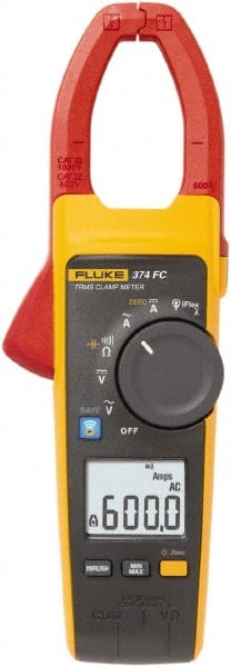 Fluke - 374 FC, CAT IV, CAT III, Digital True RMS Clamp Meter with 1.3386" Clamp On Jaws - Americas Industrial Supply