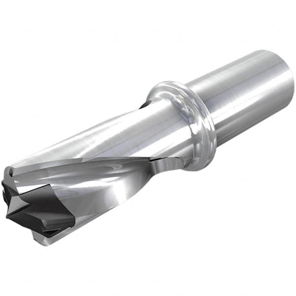 Iscar - 1.339 to 1-3/8" Diam, 8xD, 10.71" Max Drill Depth, 1-1/4" Shank Diam, 14.61" OAL, Replaceable Tip Drill - HFP-IQ Insert, 34 Seat Size, DFN Toolholder, Series ChamIOdrill - Americas Industrial Supply