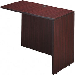 ALERA - Woodgrain Laminate Return/Bridge Shell Desk - 42" Wide x 23-5/8" Deep x 29-5/8" High, Mahogany - Americas Industrial Supply