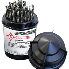 ‎1/16-1/2 RHS / RHC HSS 135 Degree Split Point Bit Barrel™ Black & Gold Mechanics Length Drill Set - Black & Gold
