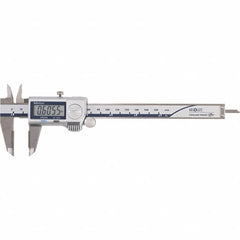 Mitutoyo - 0 to 6" Range 0.01mm Resolution, Electronic Caliper - Steel with 40mm Carbide-Tipped Jaws, 0.001" Accuracy - Americas Industrial Supply