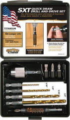 Montana - 10 Piece, Quick Draw Drill & Drive Set - 0.05 to 1/4" Hex, 1/4" Drive - Americas Industrial Supply