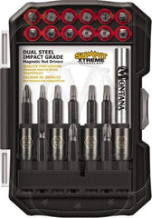 Montana - 26 Piece, Power Driving Set - 0.05 to 1/4" Hex, #1, #2, 1/4" Drive - Americas Industrial Supply