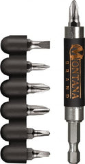 Montana - 8 Piece, Compact Screw Guide - 0.05 to 1/4" Hex, #2, 1/4" Drive - Americas Industrial Supply