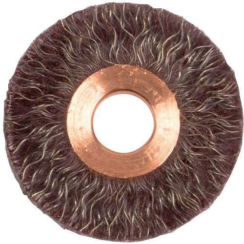 2″ Polyflex Encapsulated Small Diameter Crimped Wire Wheel, .014″ Steel Fill, 1/2″ Arbor Hole - Americas Industrial Supply