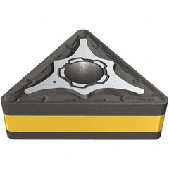 Iscar - TNMG332 M3P Grade IC8250 Carbide Turning Insert - TiCN/Al2O3/TiN Finish, 60° Triangle, 3/8" Inscr Circle, 3/16" Thick, 1/32" Corner Radius - Americas Industrial Supply