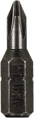 Montana - #1 Phillips Screwdriver Bit - 1/4" Hex Drive, 1" OAL - Americas Industrial Supply