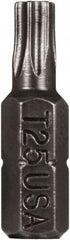 Montana - T25 Torx Bit - 1/4" Hex Drive, 1" OAL - Americas Industrial Supply